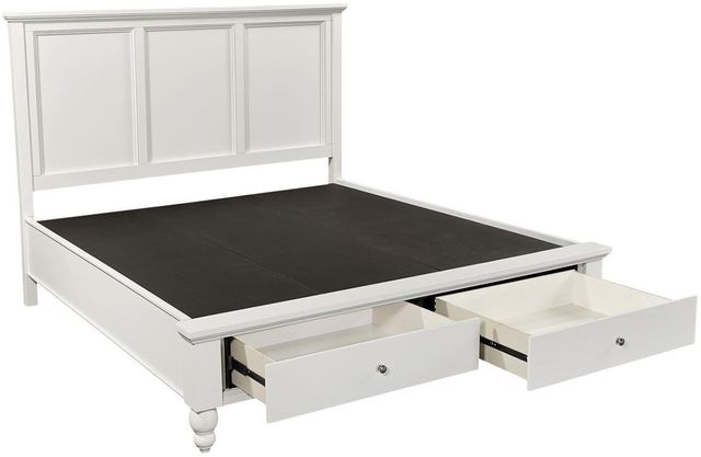 aspenhome® Cambridge White California King Panel Storage Bed-1