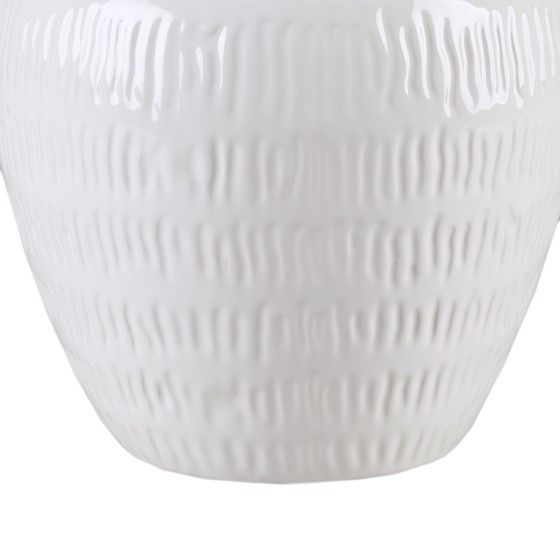 Olliix by Hampton Hill Celine White Ceramic Vase 26" Table Lamp-1