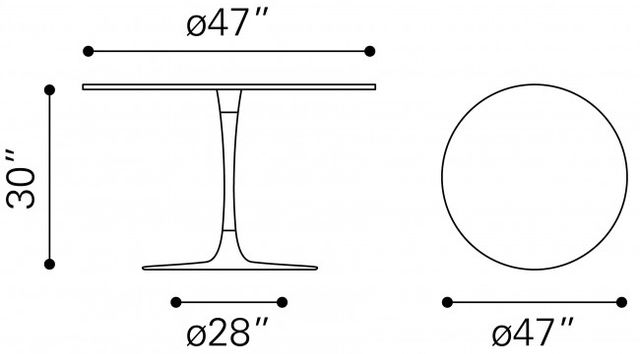 Zuo® Modern Seattle Black Dining Table-2