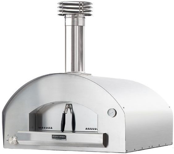Fontana Forni Roma 39" Stainless Steel Pizza Oven -0
