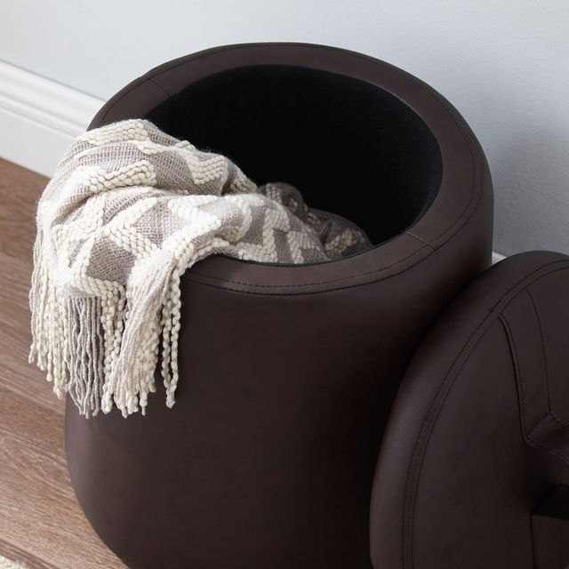 Linon Sandy Brown Storage Ottoman-3