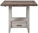 Steve Silver Co. Abacus Smoky Honey Counter Height Dining Table with Butterfly Leaf and Smoky Alabaster Base-1