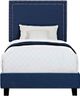 Elements International Erica Blue Upholstered Twin Platform Bed-4