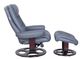 BarcaLounger® Jacque Marlene-Gray Manual Pedestal Recliner and Ottoman Set-2