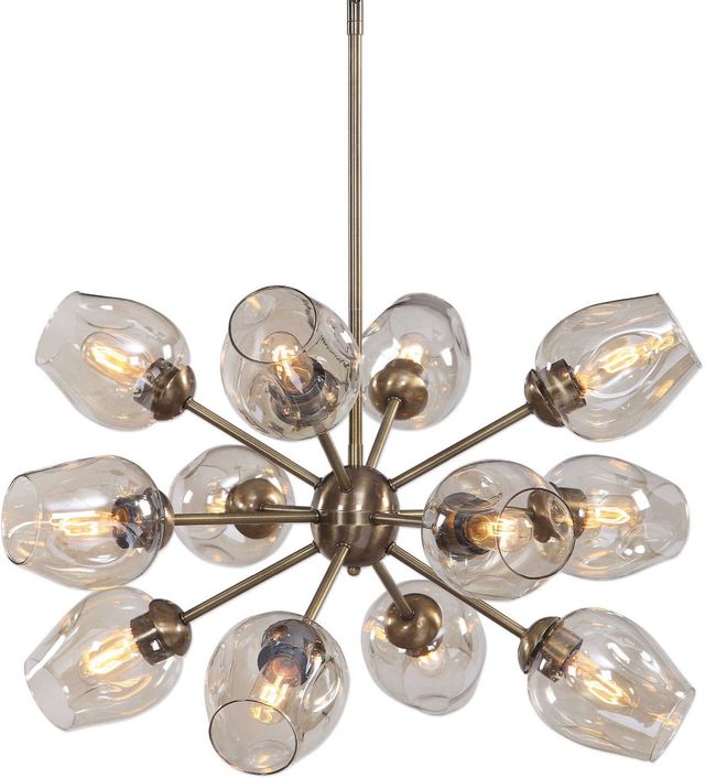 Uttermost® Chet Antique Brass Chandelier-3