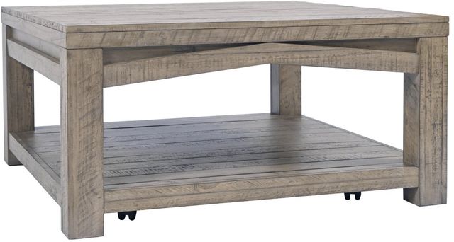 Jofran Inc. Westvale Brown Square Castered Coffee Table-0