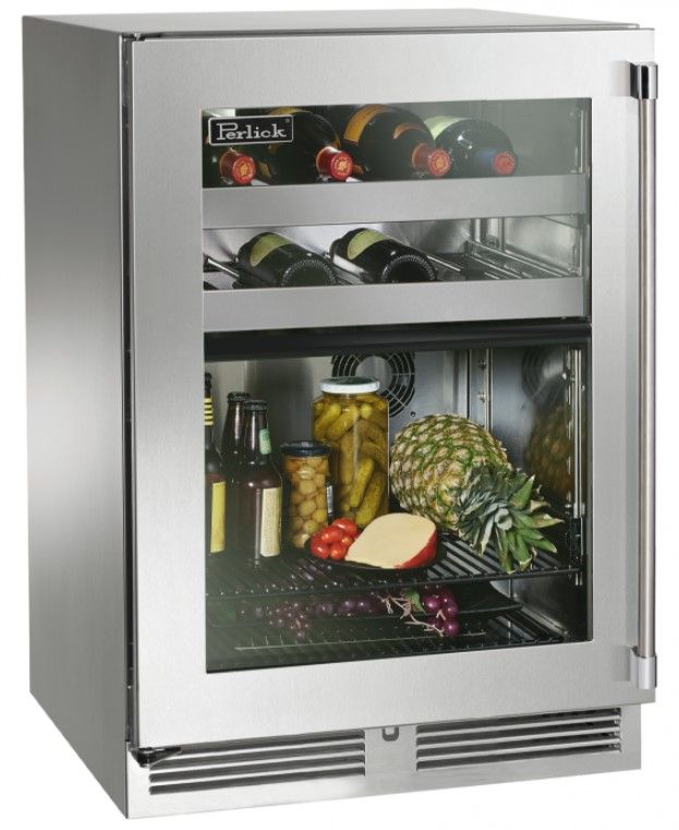 Perlick® Marine Signature Series Stainless Steel 24" Dual Zone Beverage Center