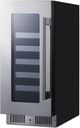 Summit® 15" Stainless Steel Built-In Wine Cooler-2