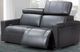 Via Furniture Orleans Black Power Reclining Condo Sofa with Adjustable Headrest-0