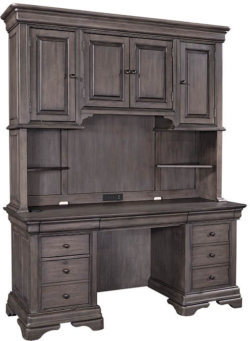 Aspenhome® Sinclair Ash Grey Credenza Hutch-1