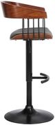 Armen Living Larisa Black/Walnut Adjustable Bar Stool-2