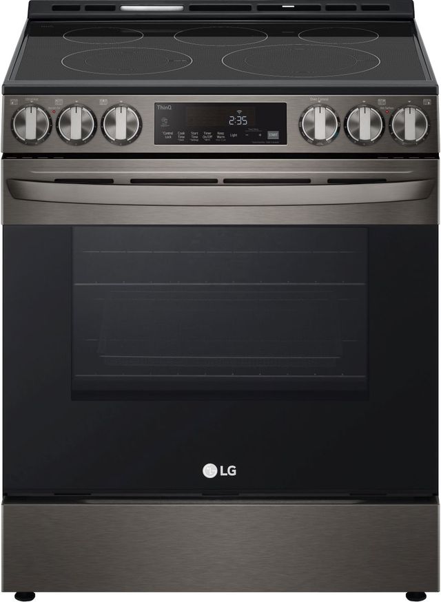 LG 30" PrintProof™ Black Stainless Steel Slide-In Electric Range-0