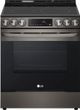 LG 30" PrintProof™ Black Stainless Steel Slide In Electric Range-0