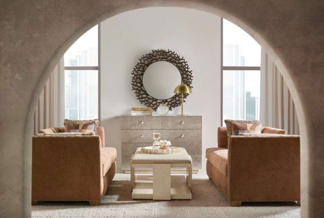 Hooker® Furniture Westwood Tillson Cloud Cocktail Table with Polished Limestone Base-1