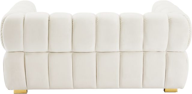 Meridian Furniture Gwen Cream Velvet Loveseat-3