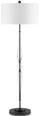 Currey & Company Orbit Black/Off-White Floor Lamp-1