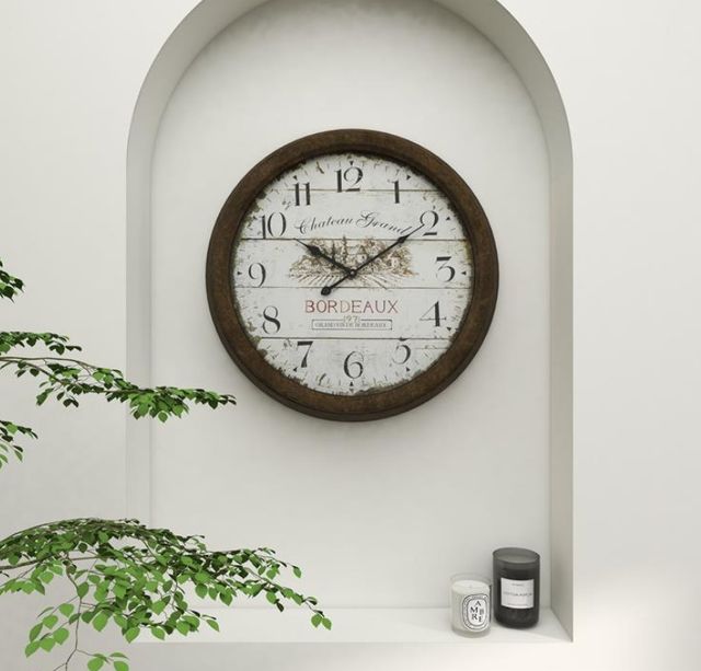Deco Marche White Bordeaux Wall Clock-4