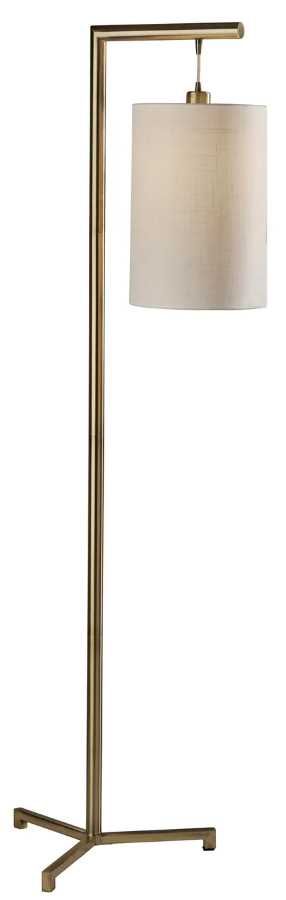 Adesso® Reggie Antique Brass Floor Lamp-0