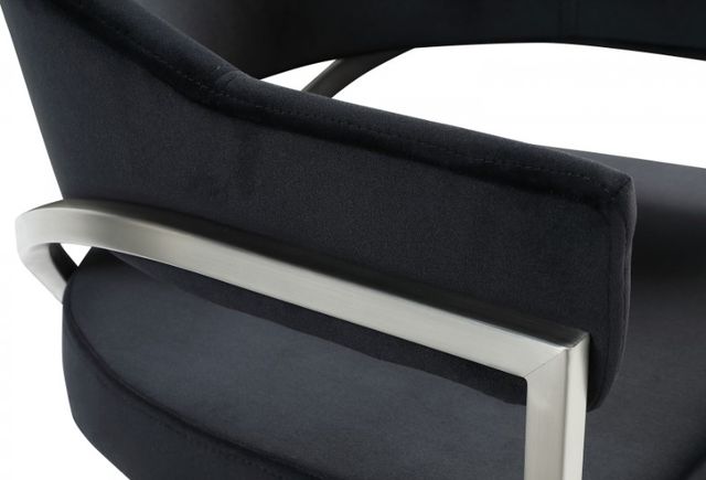 Meridian Furniture Madelyn Black/Chrome Velvet Dining Chair-3
