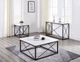 Steve Silver Co. Skyler White Rectangular Sofa Table with Black Base-1