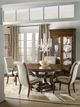 Hooker® Furniture Archivist Aubergine Linen/Pecky Pecan Dining Arm Chair-3