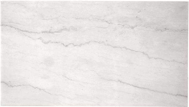 Magnussen Home® Esme White Marble Top Rectangular Cocktail Table with Brushed Nickel Frame-3