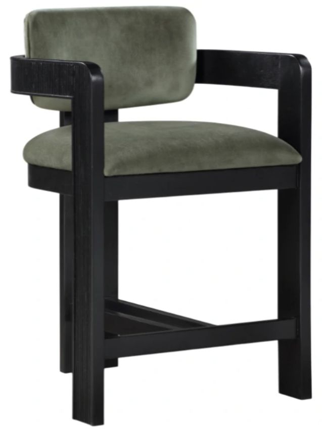 Meridian Furniture Sacha Green Upholstered Counter Stool-0