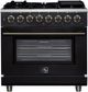 FORNO® Massimo Series Alta Qualita 36" Black Pro Style Dual Fuel Range-0