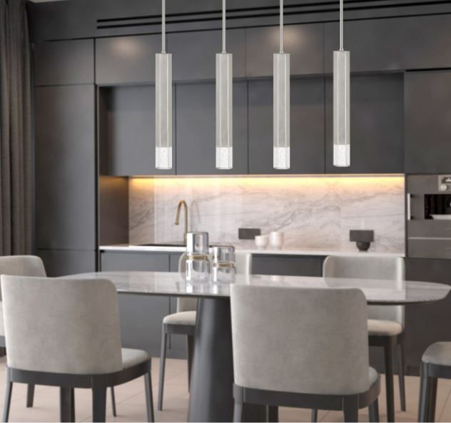 Cal® Lighting & Accessories Troy Brushed Steel Pendant-2