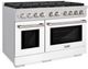 ZLINE Paramount 48" Stainless Steel Pro Style Dual Fuel Range with White Matte Door-2