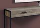 Monarch Specialties Inc. Dark Taupe 48"L Two Drawers Accent Table with Black Metal Base-2