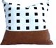 Livia Leather Stripe Black/Tan Decorative Pillow-0