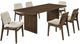 Coaster® Decker 7-Piece Cream/Walnut Rectangular Dining Table Set-0