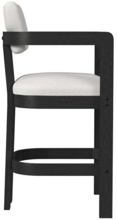 Elements International Portland Black/White Bar Stool-4