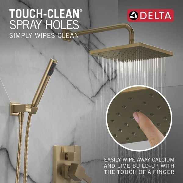 Delta Modern Monitor® 14 Series Champagne Bronze Shower with Raincan, Hand Shower and Rough Valve-1