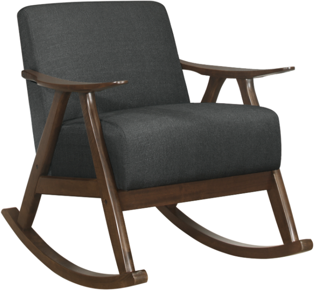 Mazin Furniture Waithe Dark Gray Upholstered Rocking Chair-0