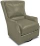 England Furniture Customizable Louis Leather Swivel Chair-4
