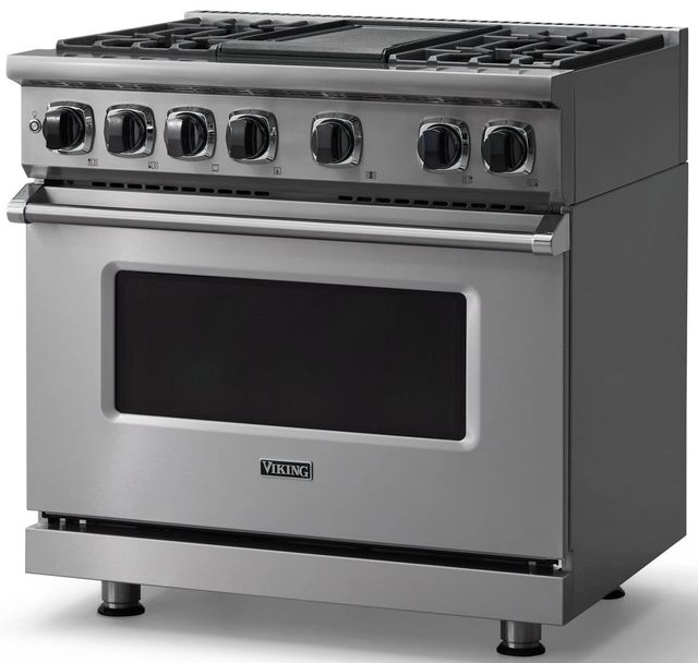 Viking® 7 Series 36" Stainless Steel Pro Style Dual Fuel Range-3