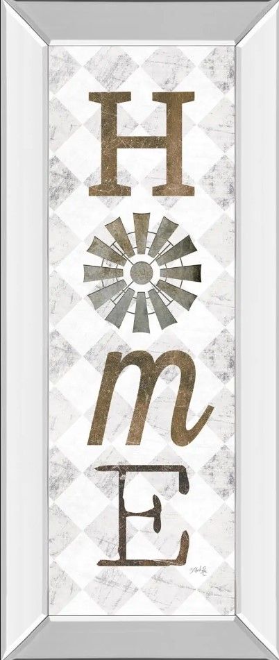 Classy Art Home with Windmill II by Marla Rae Mirror Framed Wall Art-0