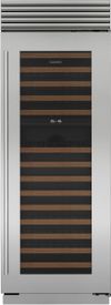 Front view of the Sub-Zero® Classic Series 30 In. Stainless Steel Built-In Wine Cooler