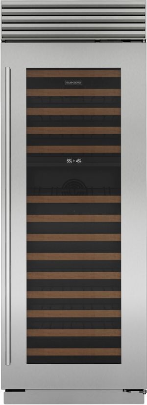 Sub-Zero® Classic Series 30" Stainless Steel Built-In Wine Cooler Front view of the Sub-Zero® Classic Series 30" Stainless Steel Built-In Wine Cooler