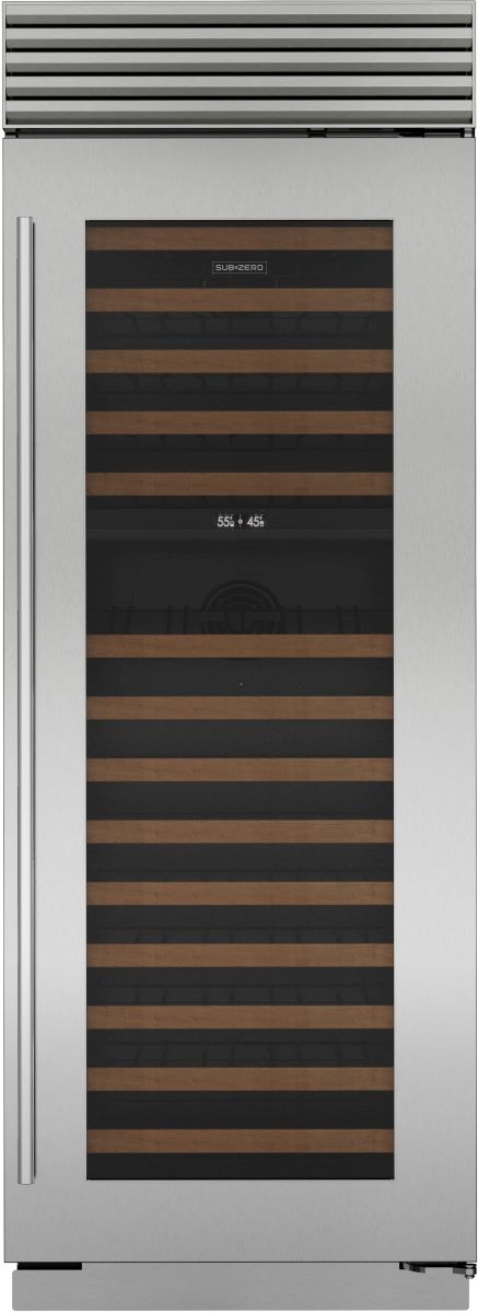Sub-Zero® Classic Series 30 In. Stainless Steel Built-In Wine Cooler