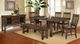 TEI Rustic Lodge Distressed Brown Fixed Top Dining Leg Table-1