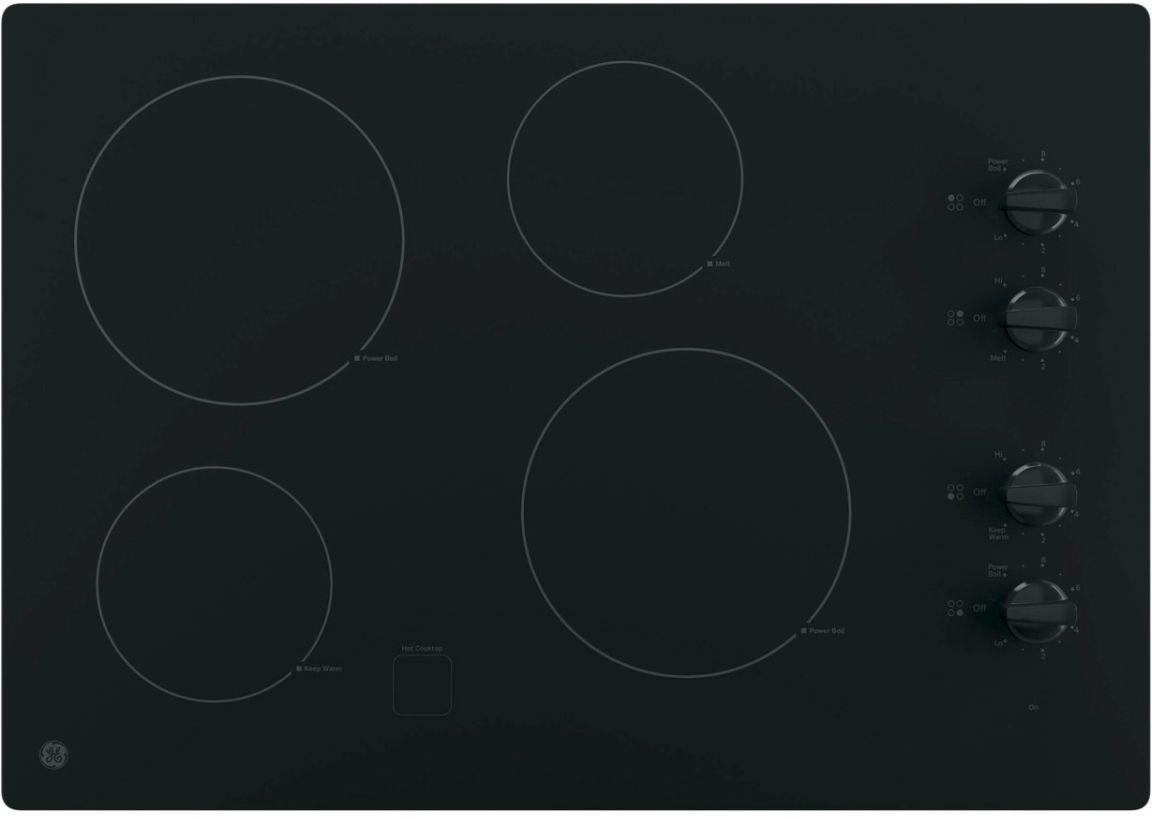 GE® 30" Black Electric Cooktop