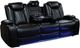 American Wholesale Furniture Omega Black Manual Reclining Theater Sofa-0