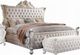 ACME Furniture Picardy Antique Pearl/Antique White California King Upholstered Panel Bed-0