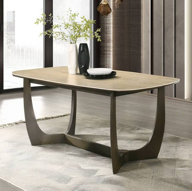 ACME Furniture Davita Ceramic Top Dining Table with Walnut Base-1