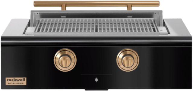 Caliber™ Rockwell 2-Burner Gloss Black Built-In Liquid Propane Grill with Gold Hardware-0