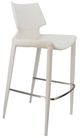 VIG Furniture Modrest Hayes 2-Piece Stainless Steel/White Bar Stool Set-3