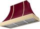 AGA Cascade 48" Cranberry Wall Mounted Range Hood  with Polished Brass Trim-0